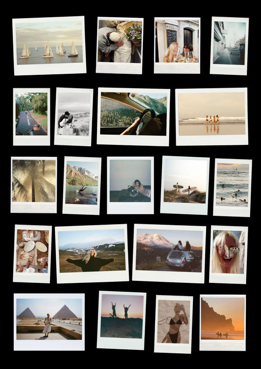 Personalizable Black Polaroids Poster