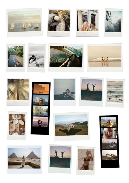 Personalizable White Polaroids Poster
