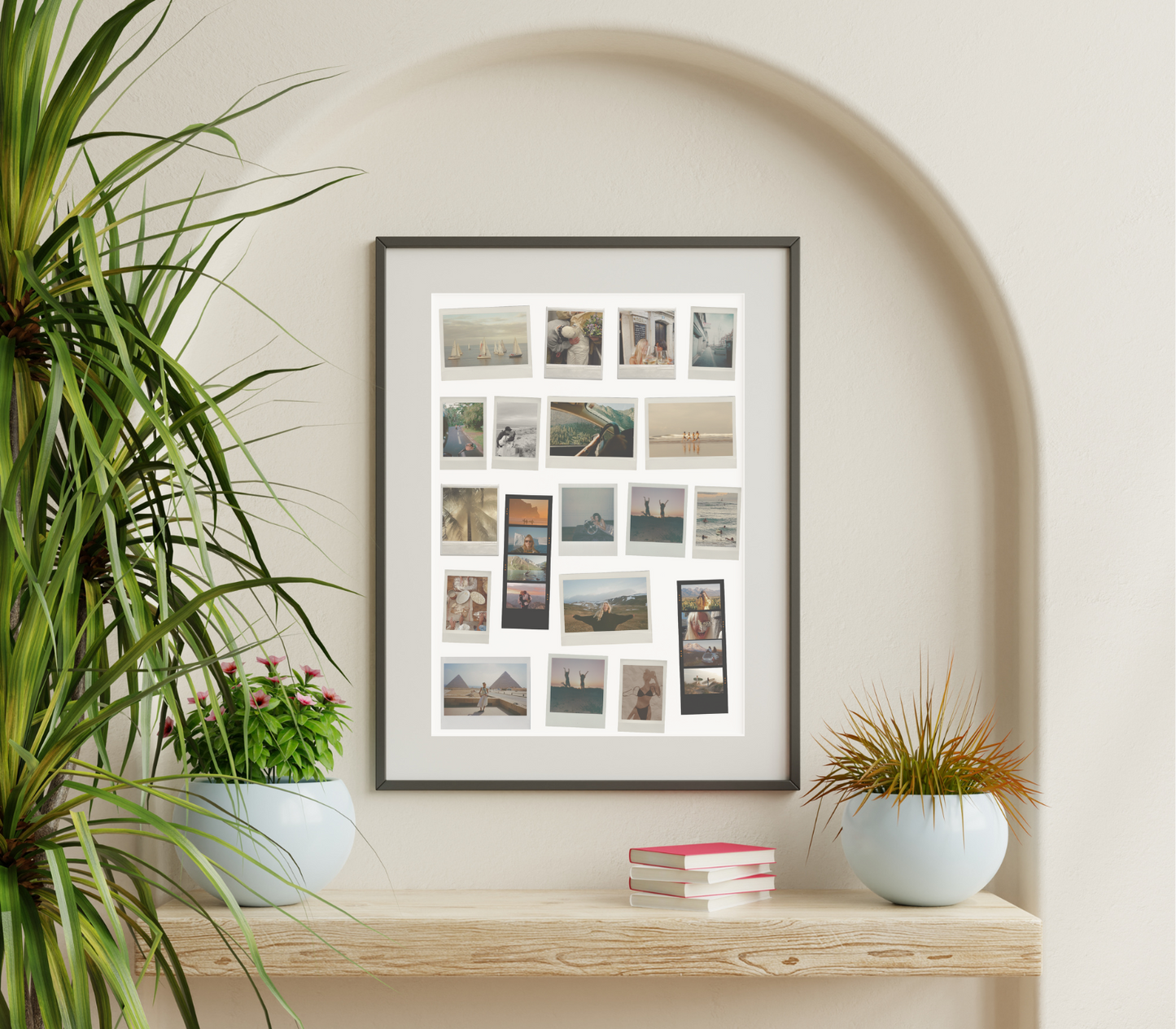 Personalizable White Polaroids Poster