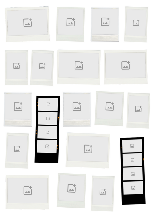 Personalizable White Polaroids Poster